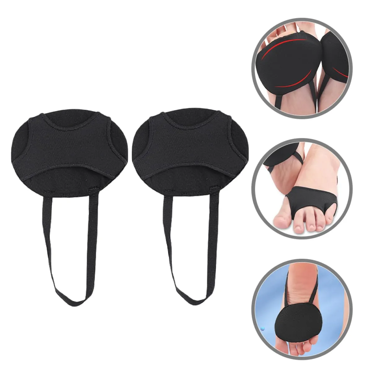 1 Pair Forefoot Cushions Shock Absorbing Pads Comfortable Elastic Foot Pads for High Heels Nonslip Design for Foot Relief