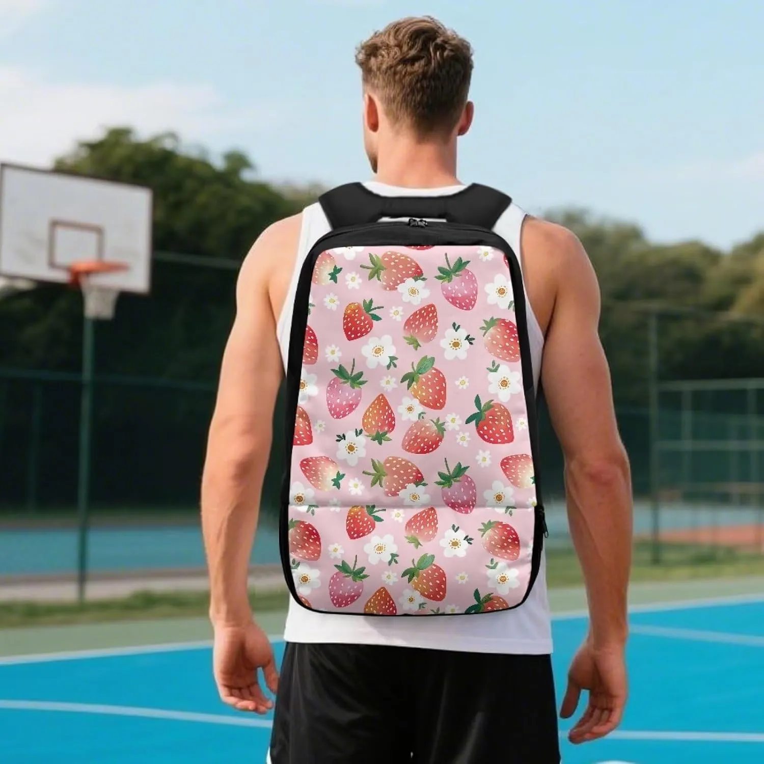 18.5in Basketball Backpack Basketball Bag with Shoe Compartment & Ball Holder, Waterproof Bag for Soccer Volleyball