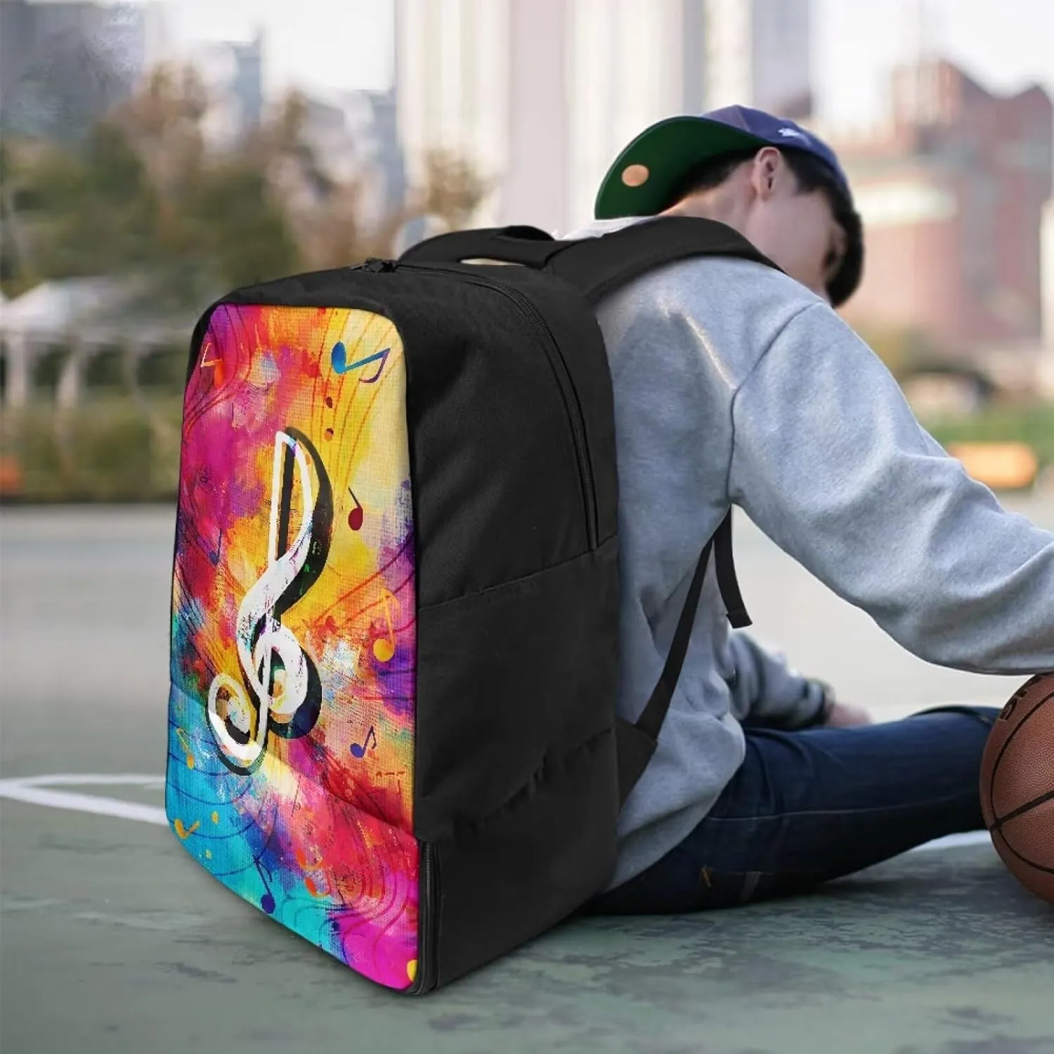 18.5in Basketball Backpack Basketball Bag with Shoe Compartment & Ball Holder, Waterproof Bag for Soccer Volleyball