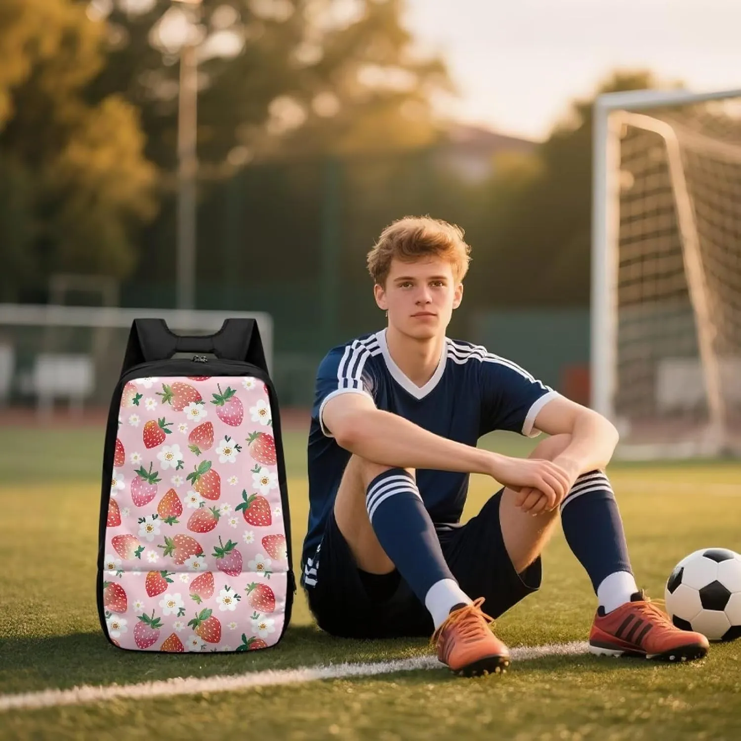 18.5in Basketball Backpack Basketball Bag with Shoe Compartment & Ball Holder, Waterproof Bag for Soccer Volleyball