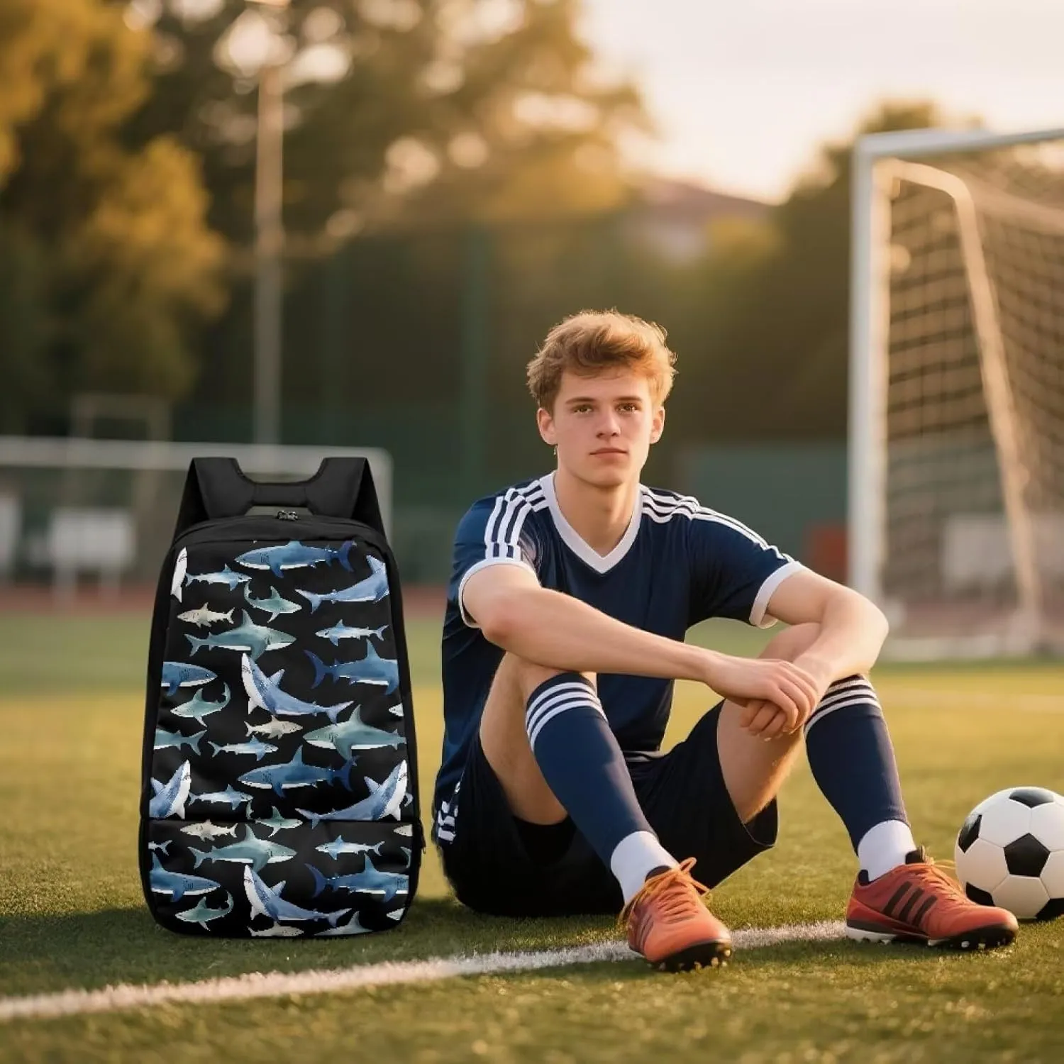 18.5in Basketball Backpack Basketball Bag with Shoe Compartment & Ball Holder, Waterproof Bag for Soccer Volleyball