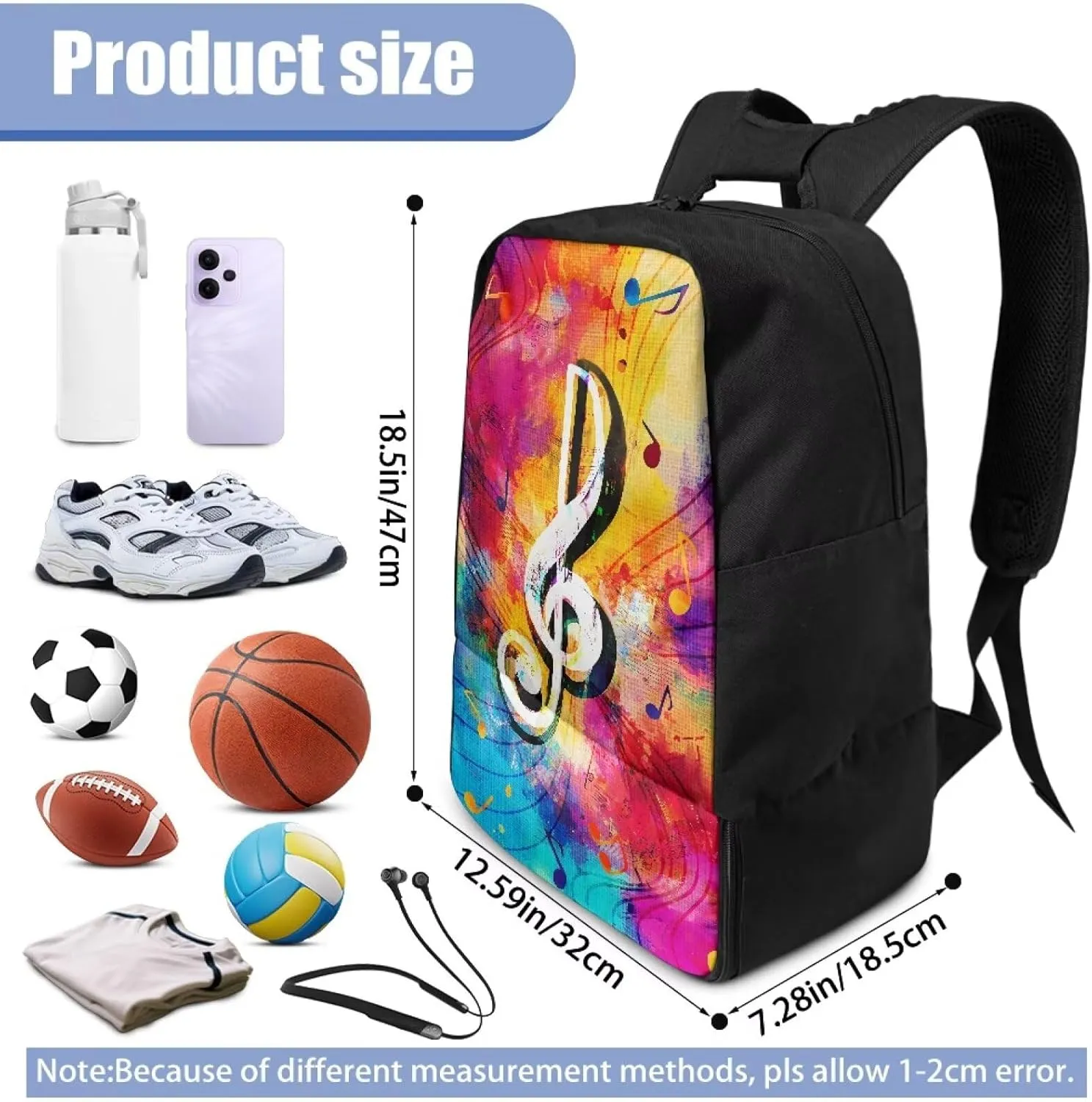 18.5in Basketball Backpack Basketball Bag with Shoe Compartment & Ball Holder, Waterproof Bag for Soccer Volleyball