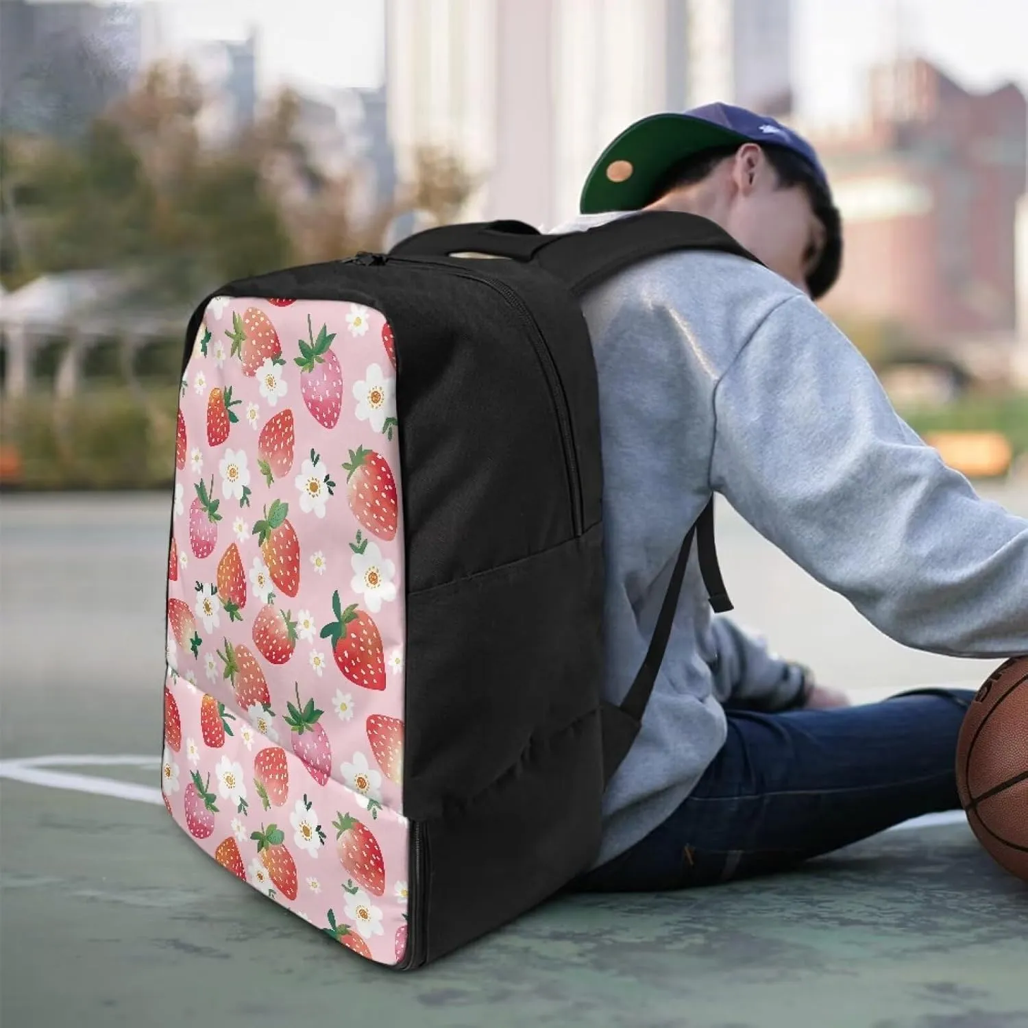 18.5in Basketball Backpack Basketball Bag with Shoe Compartment & Ball Holder, Waterproof Bag for Soccer Volleyball