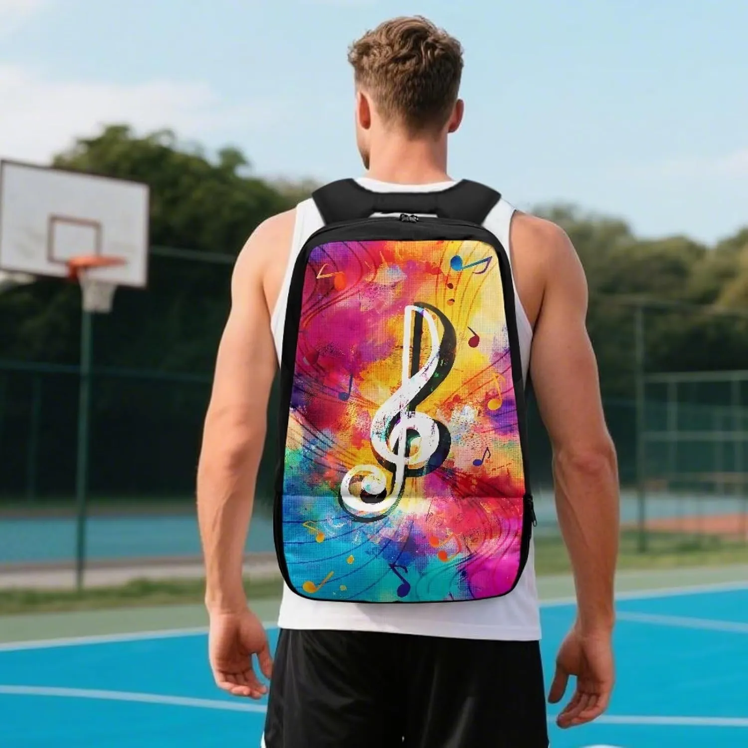 18.5in Basketball Backpack Basketball Bag with Shoe Compartment & Ball Holder, Waterproof Bag for Soccer Volleyball