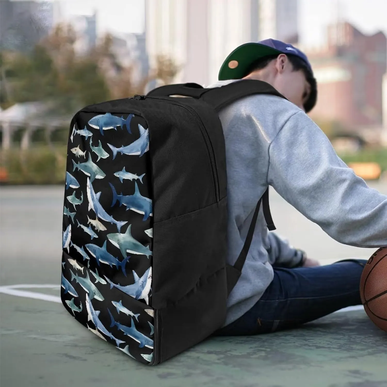 18.5in Basketball Backpack Basketball Bag with Shoe Compartment & Ball Holder, Waterproof Bag for Soccer Volleyball