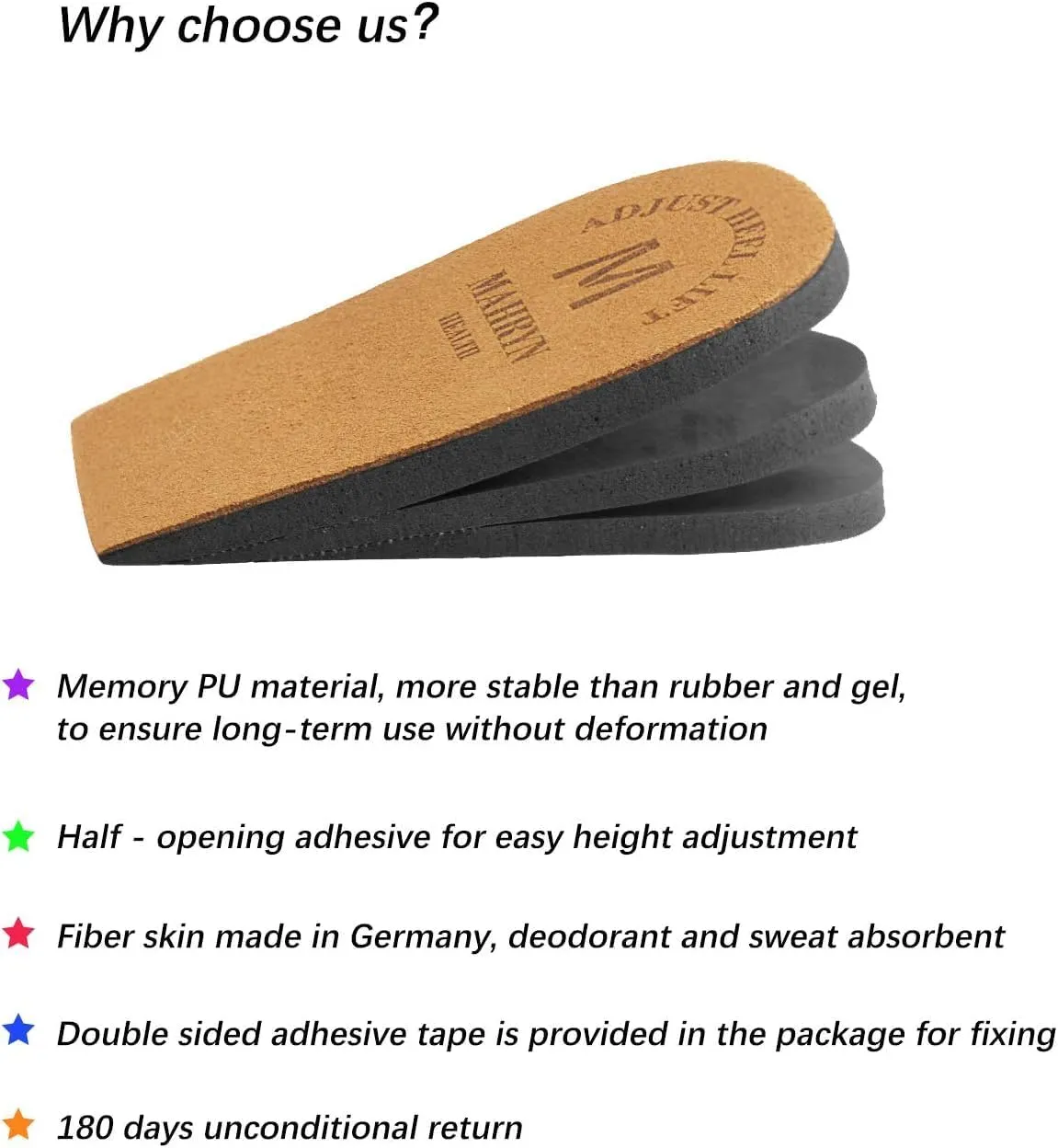 Adjustable Orthopedic Heel Lift for Leg Length Discrepancies and Heel Pain,Sports Injuries,and Achilles tendonitis,Height Increase Insoles