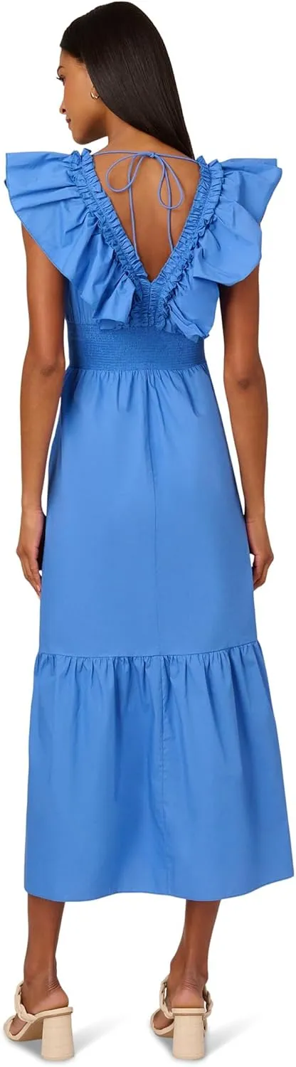 Adrianna Papell Women's Ruffle Front Maxi Dress