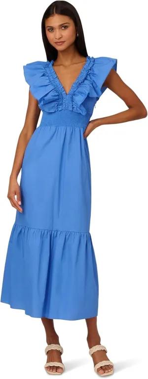 Adrianna Papell Women's Ruffle Front Maxi Dress