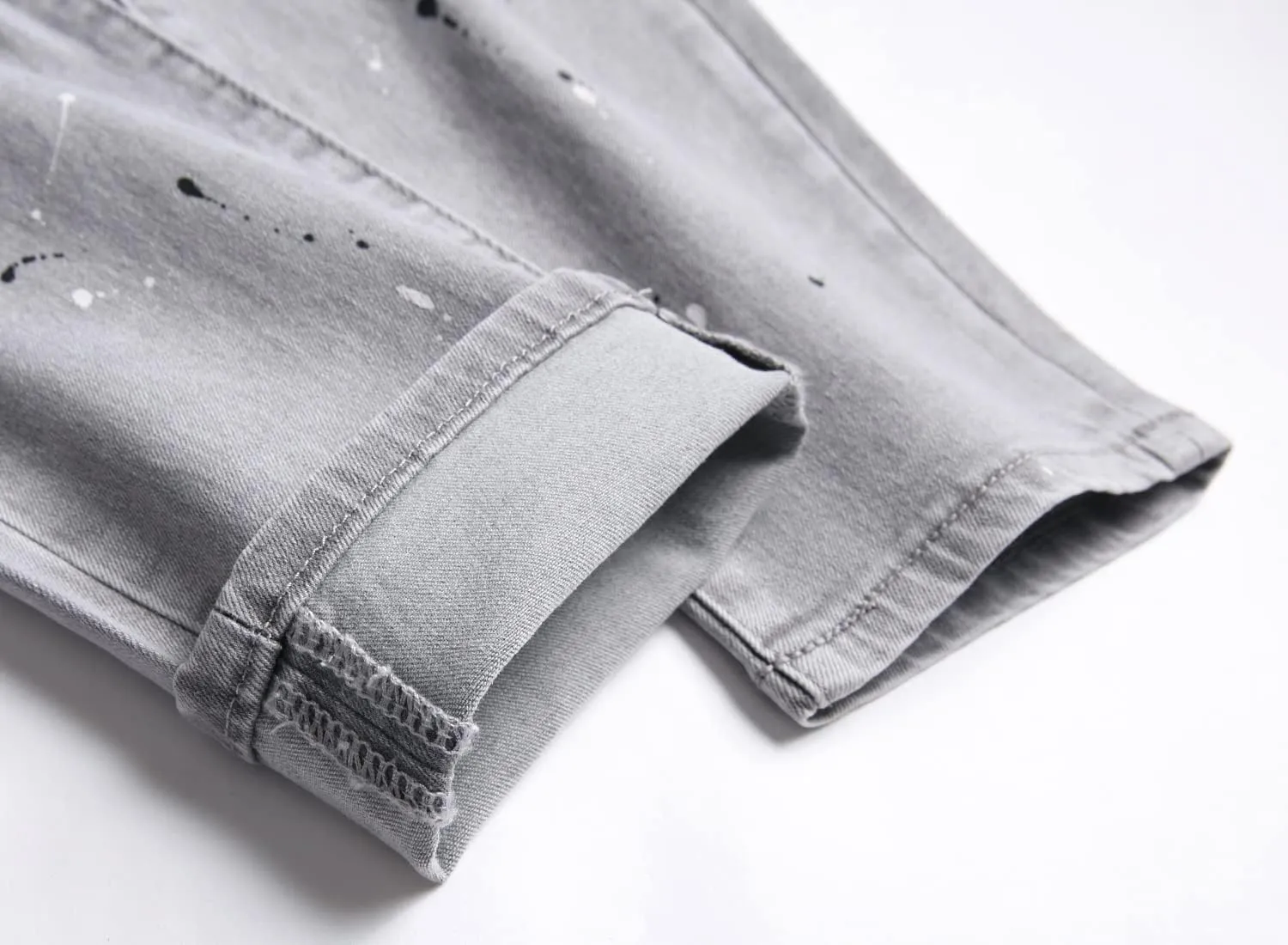 AITITIA Men's Ripped Regular Fit Stretch Jeans