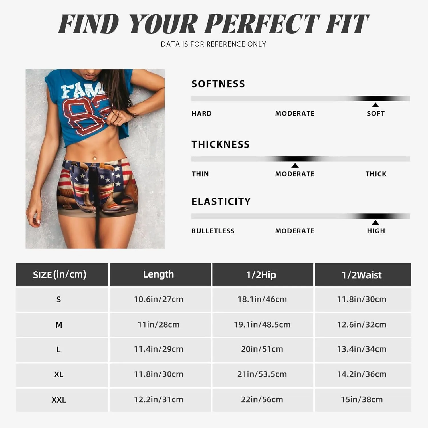 American Flag with Cowboy Boots Print Elastic Summer Comfy Short Exercise Contour Yoga Biker Shorts Seamless High-Waisted