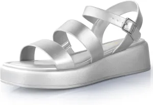 Ankis Platform Sandals Two Bands Open Toe Heeled Sandals with Adjustable Ankle Strap Comfortable and Lightweight Wedge Shoes in Summer