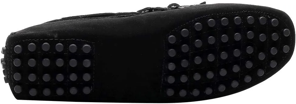 ANUFER Men's Soft Suede Leather Driving Loafers Shoes Bowtie Moccasin Slippers Big Size