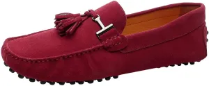 ANUFER Men's Stylish Tassel Suede Moccasins Comfort Loafers Flats Driving Shoes