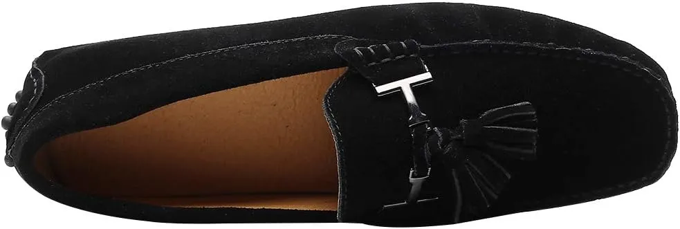 ANUFER Men's Stylish Tassel Suede Moccasins Comfort Loafers Flats Driving Shoes
