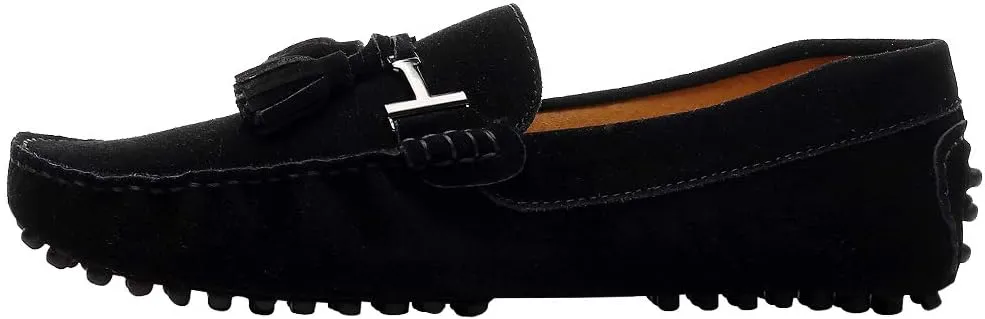 ANUFER Men's Stylish Tassel Suede Moccasins Comfort Loafers Flats Driving Shoes