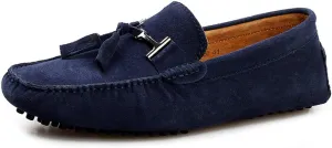 ANUFER Men's Stylish Tassel Suede Moccasins Comfort Loafers Flats Driving Shoes