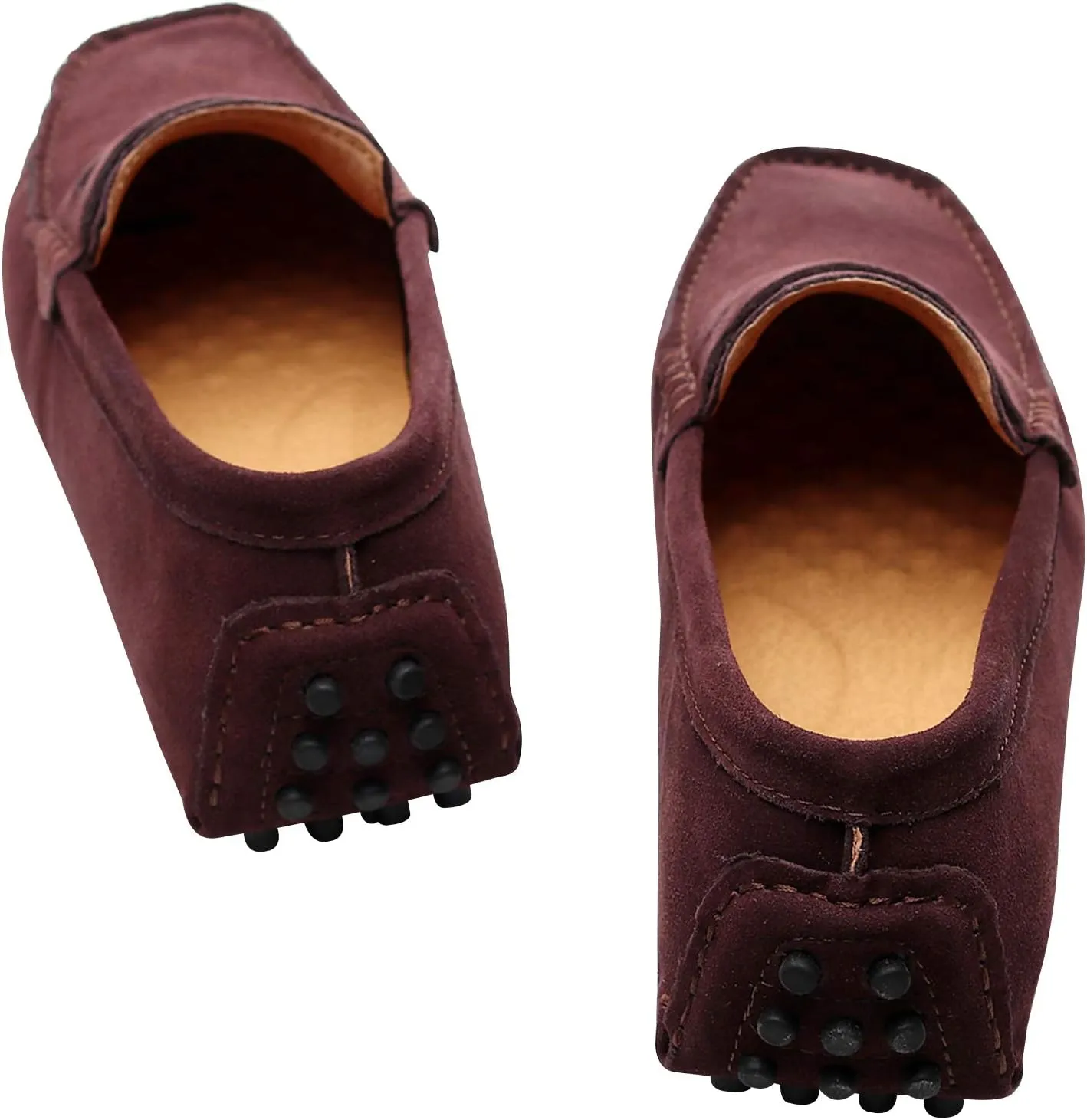 ANUFER Men's Suede Leather Penny Loafers Comfort Driving Shoes Moccasin Slippers