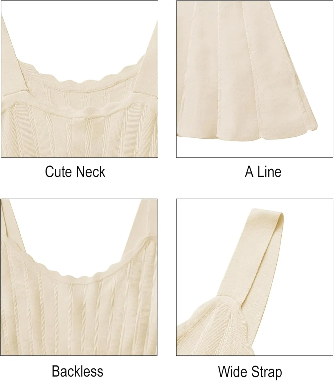 Arach&Cloz Women's 2025 Summer Dresses Knitted Sleeveless Spring Casual Flowy A Line Beach Vacation Mini Sundress