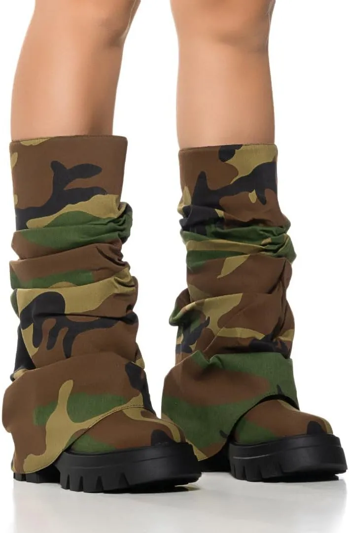 Arqa Fold Over Boots For Women Lug Sole Mid Calf Boot Slouched Ruched Platform Riding Booties Summer Party Shoes