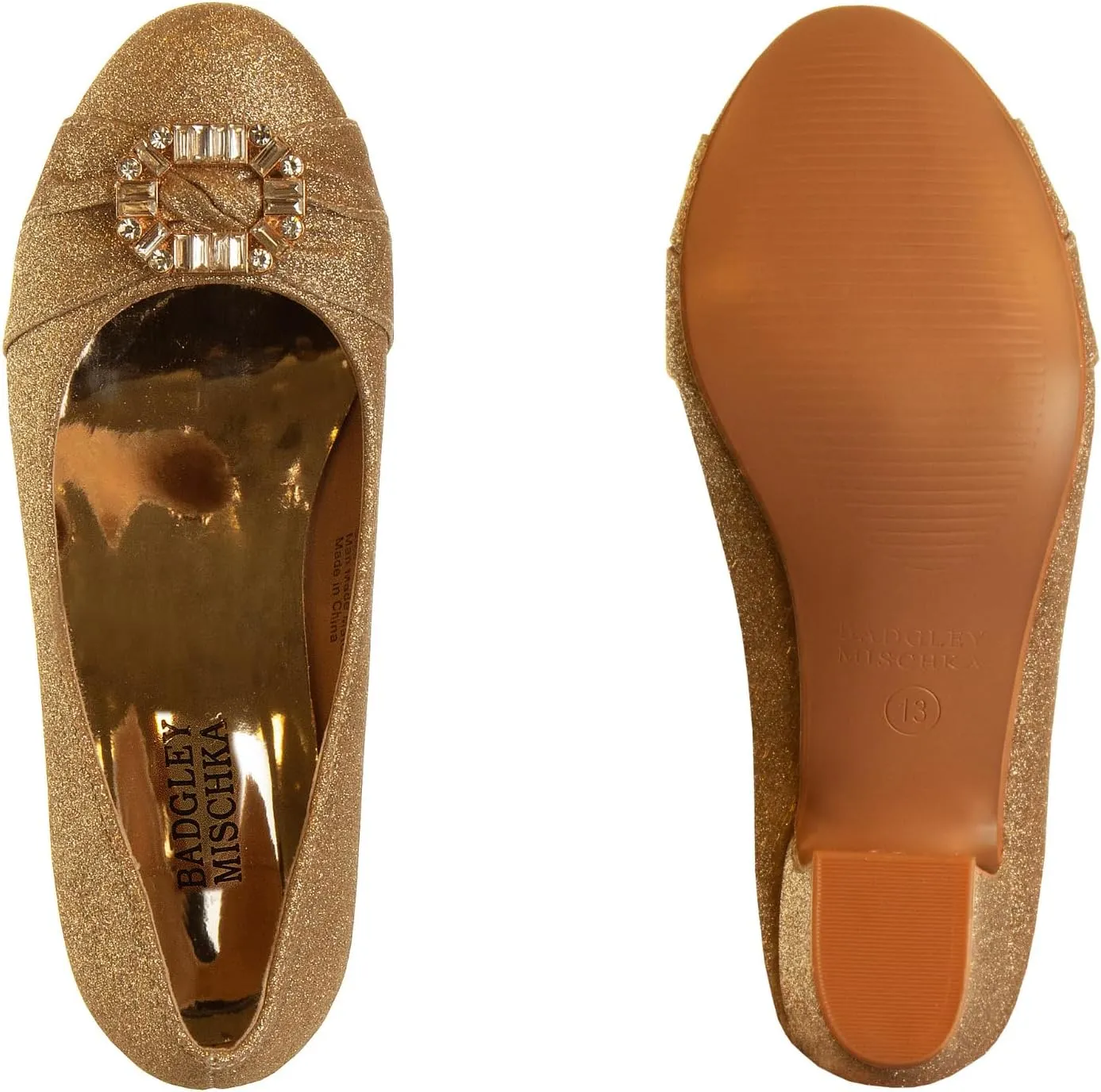Badgley Mischka Closed Toe Heels for Kids Girls - Block Heel Dress Shoe Pumps with Crystal Frame (Sizes 13-6 Little Kid-Big Kid)