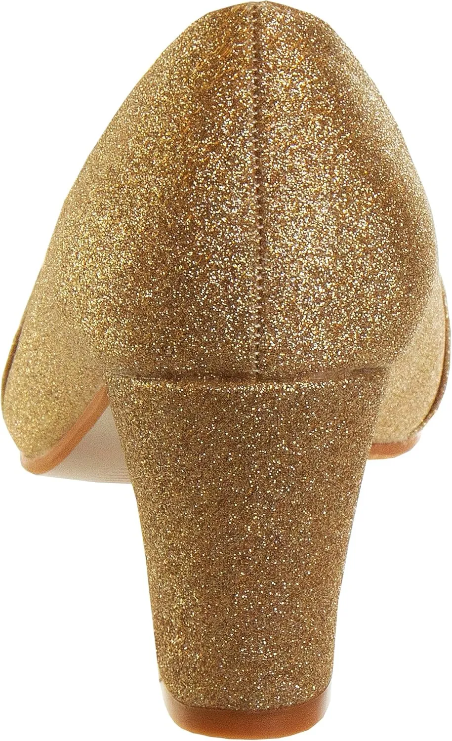 Badgley Mischka Closed Toe Heels for Kids Girls - Block Heel Dress Shoe Pumps with Crystal Frame (Sizes 13-6 Little Kid-Big Kid)
