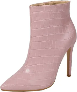 Boots for Women Ankle Booties 2022 Winter Fashion Casual Pointed Toe Plaid Side Zipper Stiletto High Heels Boots Solid Dressy Comfy Ladies Shoes