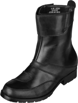 CALTO Men's Invisible Height Increasing Elevator Shoes - Black Leather Zipper High-top Biker Boots - 3.3 Inches Taller - G6252 - Size 6.5 D(M) US