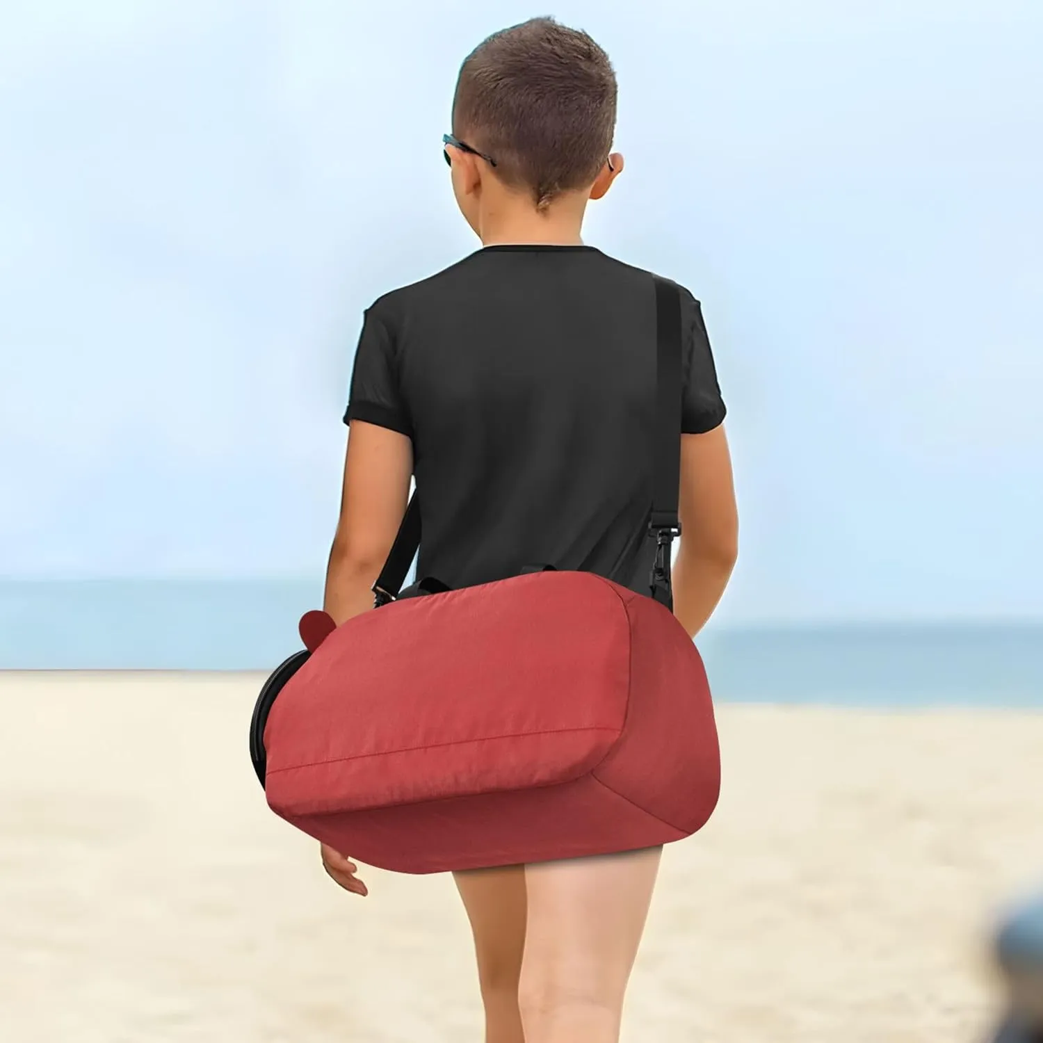Carry on Duffel for Boys Fire Brick Weekender Overnight Travel Duffle Bags Girls Tote Kids Duffle Bag