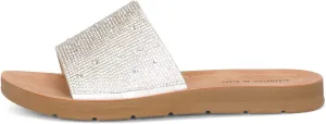 Chariot & Co Bling Sandals for Women Rhinestones Platform Studded Slides Space