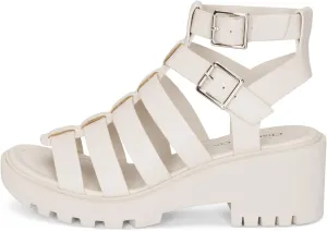 Chariot & Co Fib Women's Platform Sandals – Chunky Heel Gladiator Sandals with Buckles – Summer Style with 2” Heel