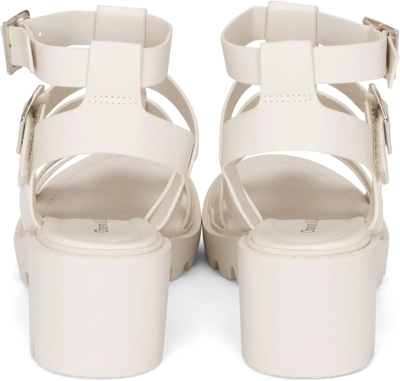 Chariot & Co Fib Women's Platform Sandals – Chunky Heel Gladiator Sandals with Buckles – Summer Style with 2” Heel