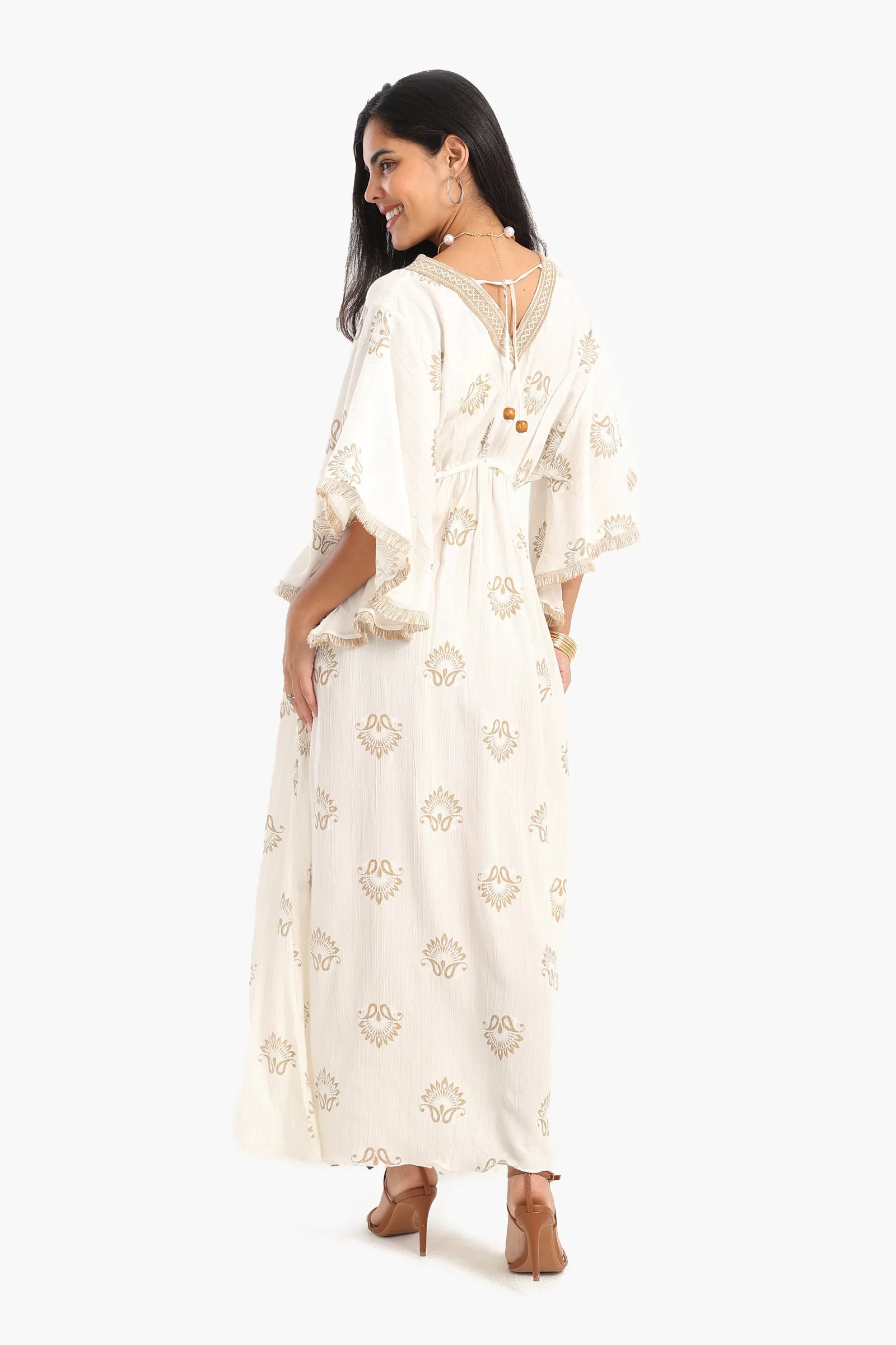 Chic Printed V-Neck Dress