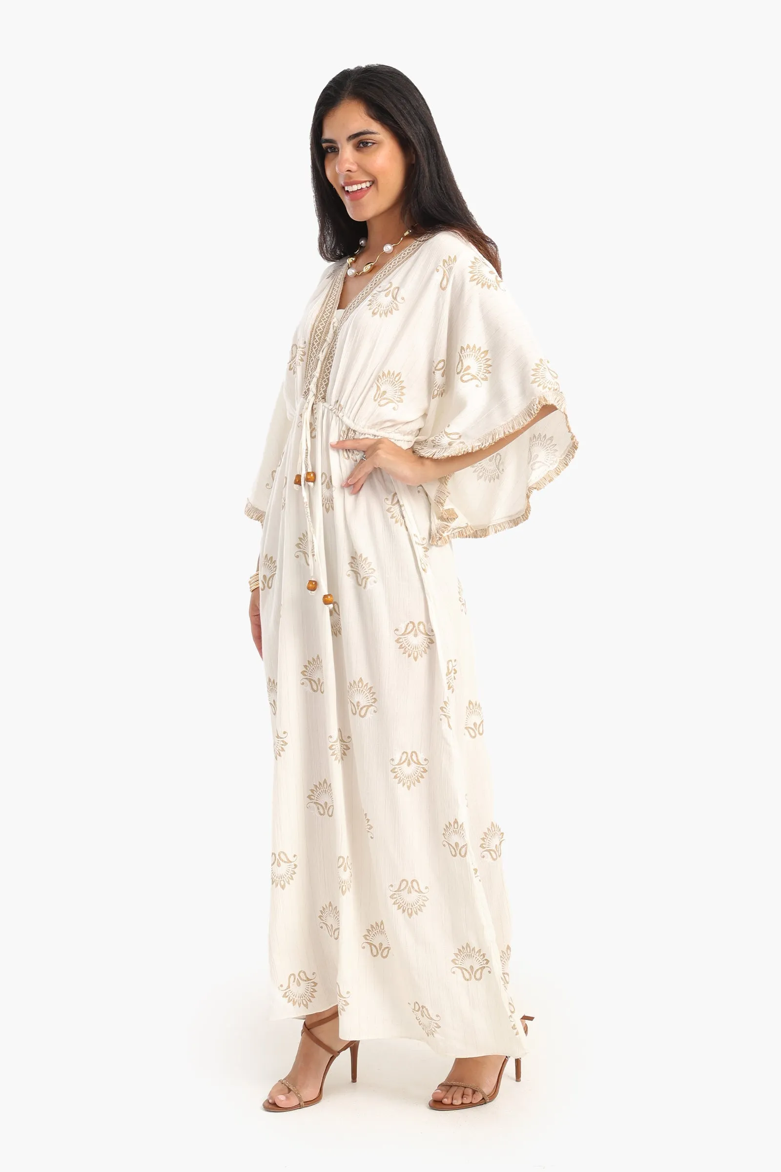 Chic Printed V-Neck Dress