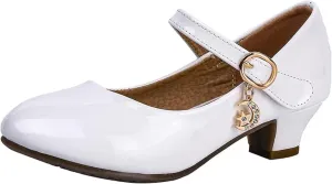 Children's Girl Mary Jane Bright Shoes Low Heel Princess Flower Wedding Birthday Party Dress Low Heel Flats