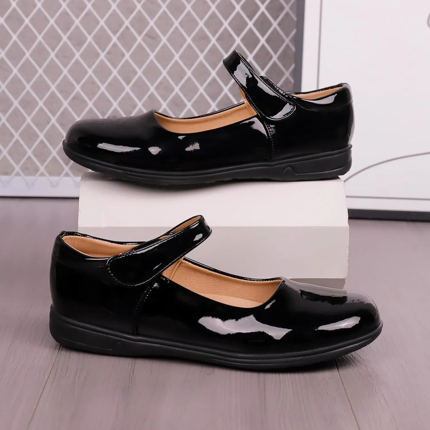 Children's Girl Mary Jane Bright Shoes Low Heel Princess Flower Wedding Birthday Party Dress Low Heel Flats