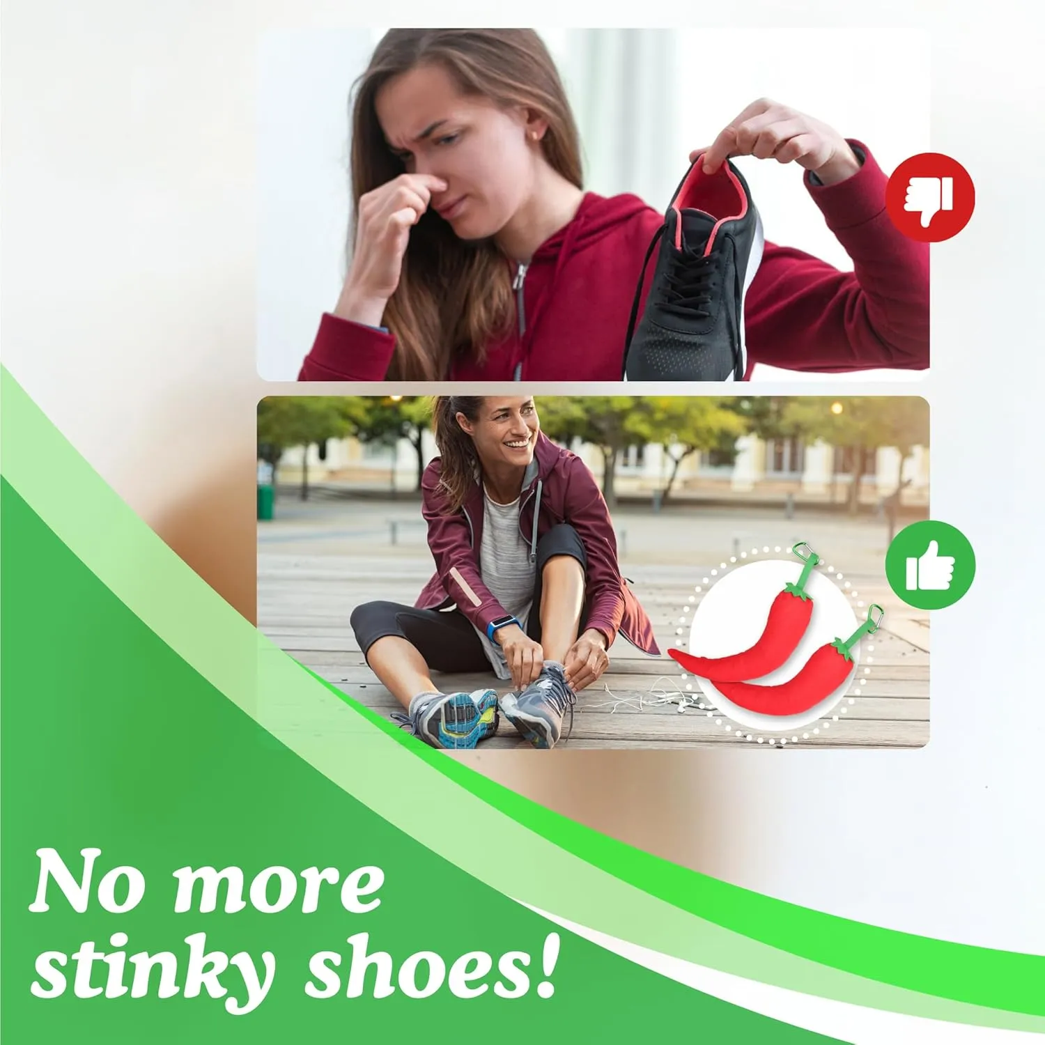 Chilisoles 2 Pack Shoe Deodorizer Odor Eliminator for Shoes, Cleats, Closets, Drawers, Gloves - Moisture Absorber, Air Freshener, Air Purifier Moso Bamboo Activated Charcoal Long- Lasting Reusable