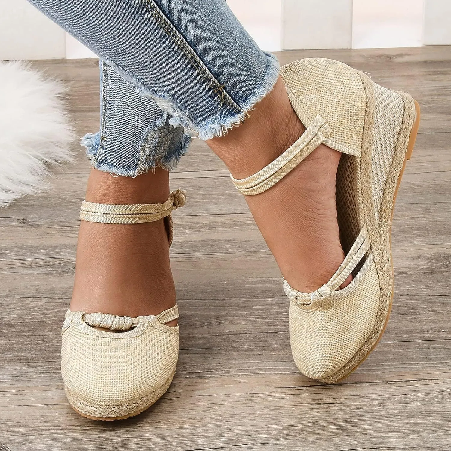 Closed Toe Platform Wedge Sandals 2025 New Sandals for Women Dressy Summer, Comfortable Casual High Heel Shoes Wedge Casual Non-Slip Thin Shoes