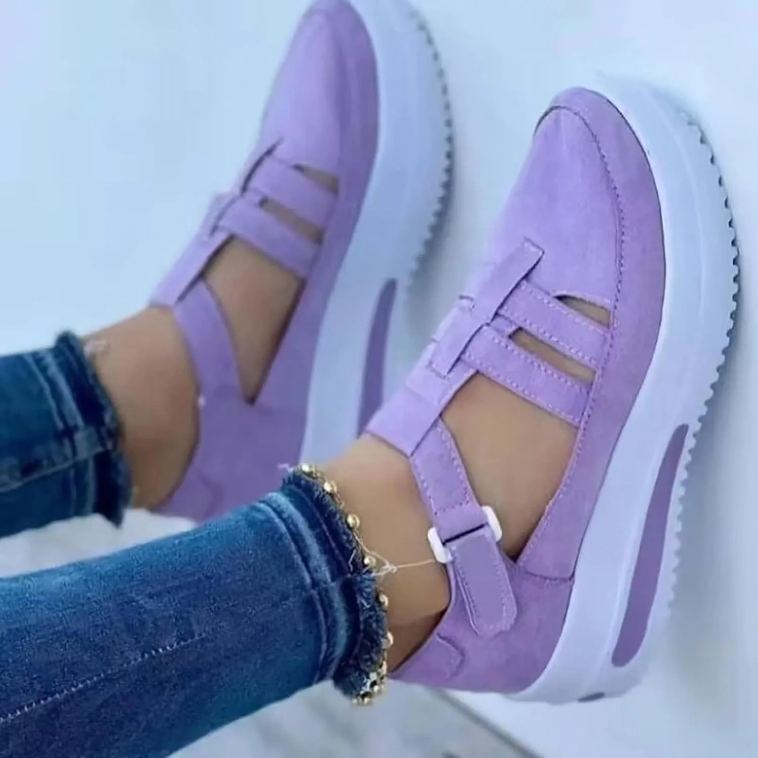 Closed Toe Sandals Women Womens Summer Casual Hollow Strappy Flat Buckle Strap Sneakers Trendy Slip on Canvas Walking Shoes Dressy Brown 2025 Shoes, Orthopedic Arch Fashion Flats Loafers