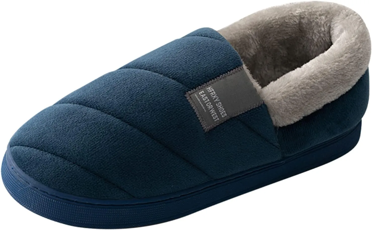 Couples Women Slip On Furry Flat Home Winter Round Toe Keep Warm Solid Color Ballerina Slippers Womens for House