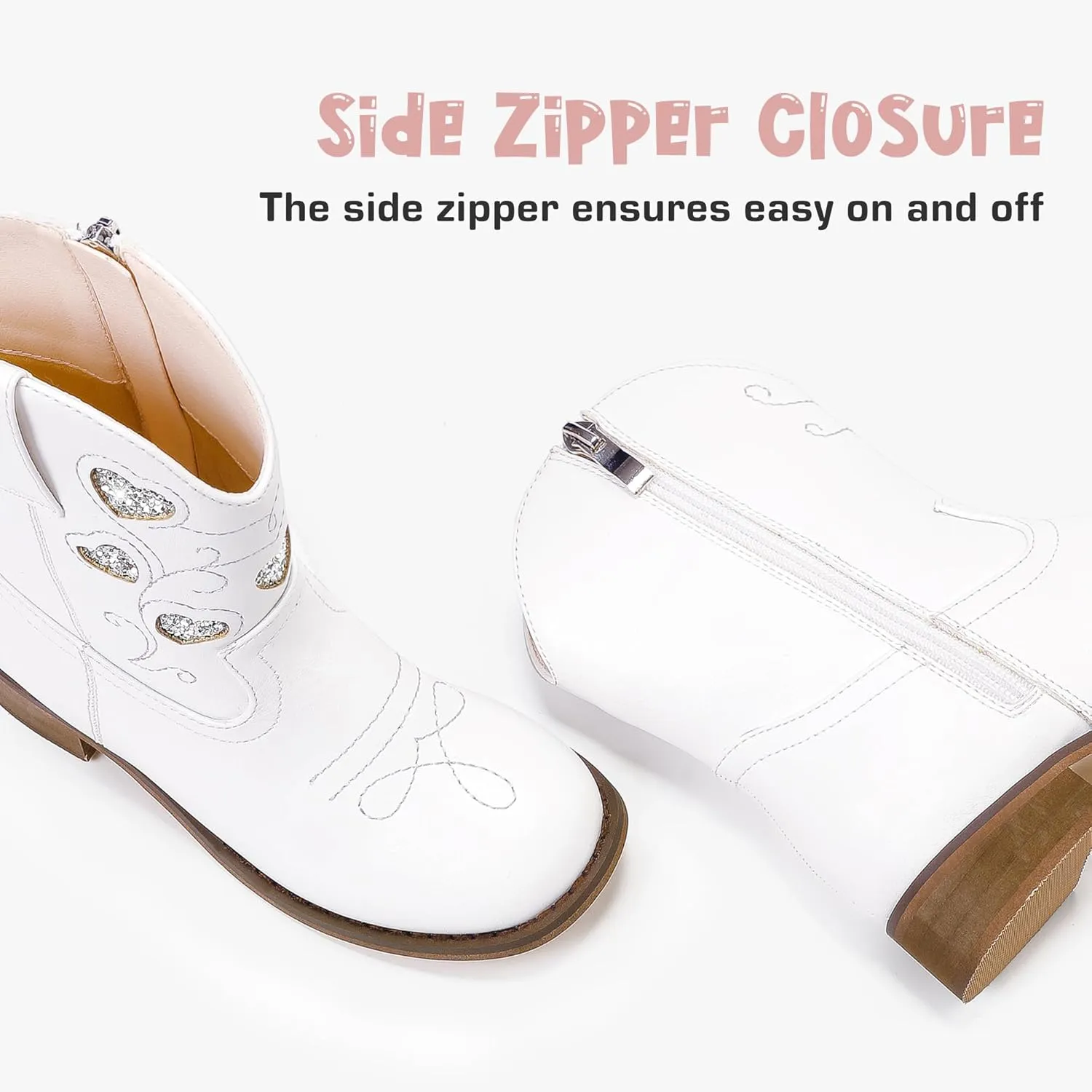 Cowboy Boots for Kids Western Little Girl Cowgirl Boots Toddler Horse Riding Ankle Boots Birthday Party