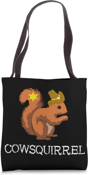 Cowboy Squirrel Rancher Wild West Sheriff Yeehaw Tote Bag