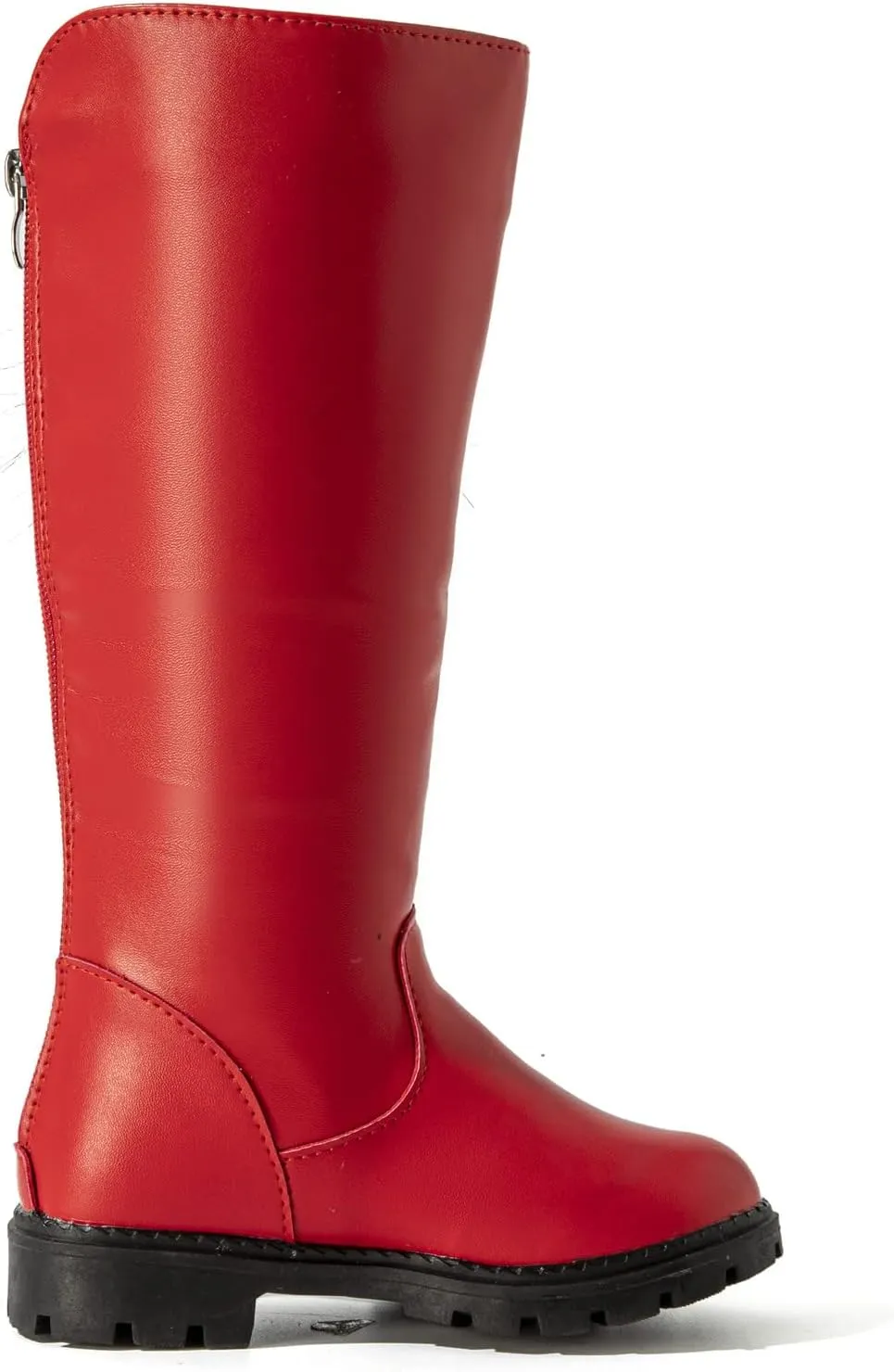 DADAWEN Girl's Waterproof Pom Pom Back Zipper Knee High Winter Riding Boots (Toddler/Little Kid/Big Kid)