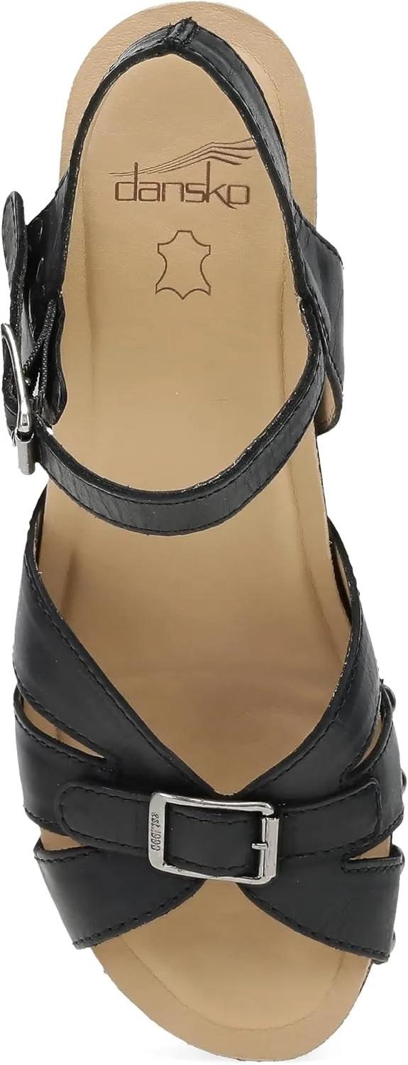 Dansko Alanna Heeled Adjustable Sandal for Women - Hand-Crafted Wooden Outsoles - Memory Foam Footbeds and Rubber Padding for Unparalleled Comfort and Durability