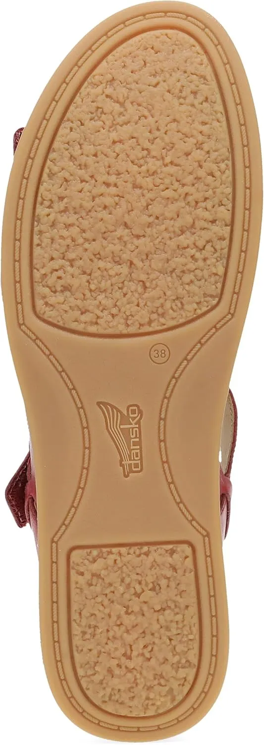 Dansko Candace Wedge Sandal for Women -Comfortable Wedge with Arch Support -Fully Adjustable Straps-Versatile Casual to Dressy Footwear -Lightweight Rubber Outsole