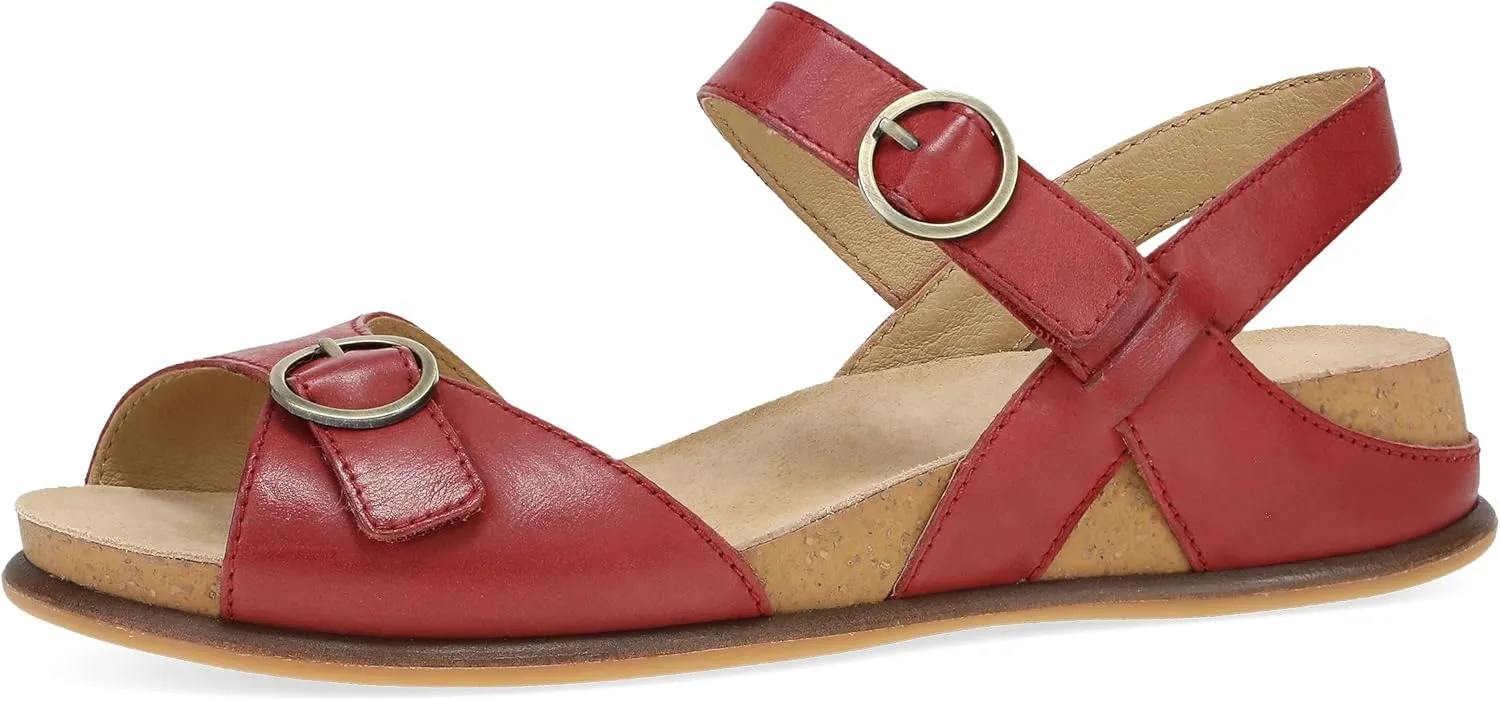 Dansko Candace Wedge Sandal for Women -Comfortable Wedge with Arch Support -Fully Adjustable Straps-Versatile Casual to Dressy Footwear -Lightweight Rubber Outsole