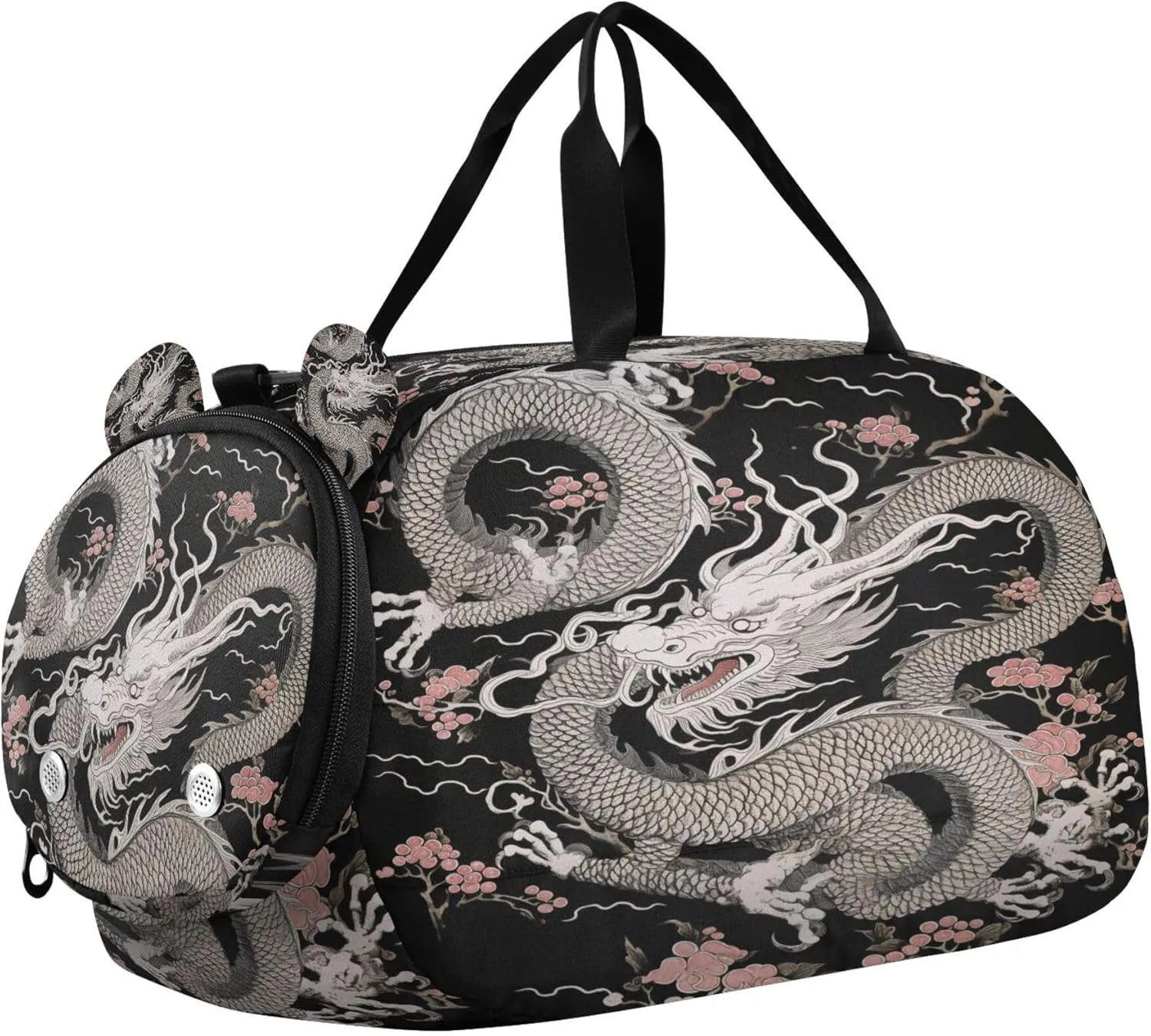 Dragon Youth Sports & Travel Duffle Bag with Shoe Compartment,Waterproof Gym Bag for Girls and Boys (Overnight Essentials Organizer)