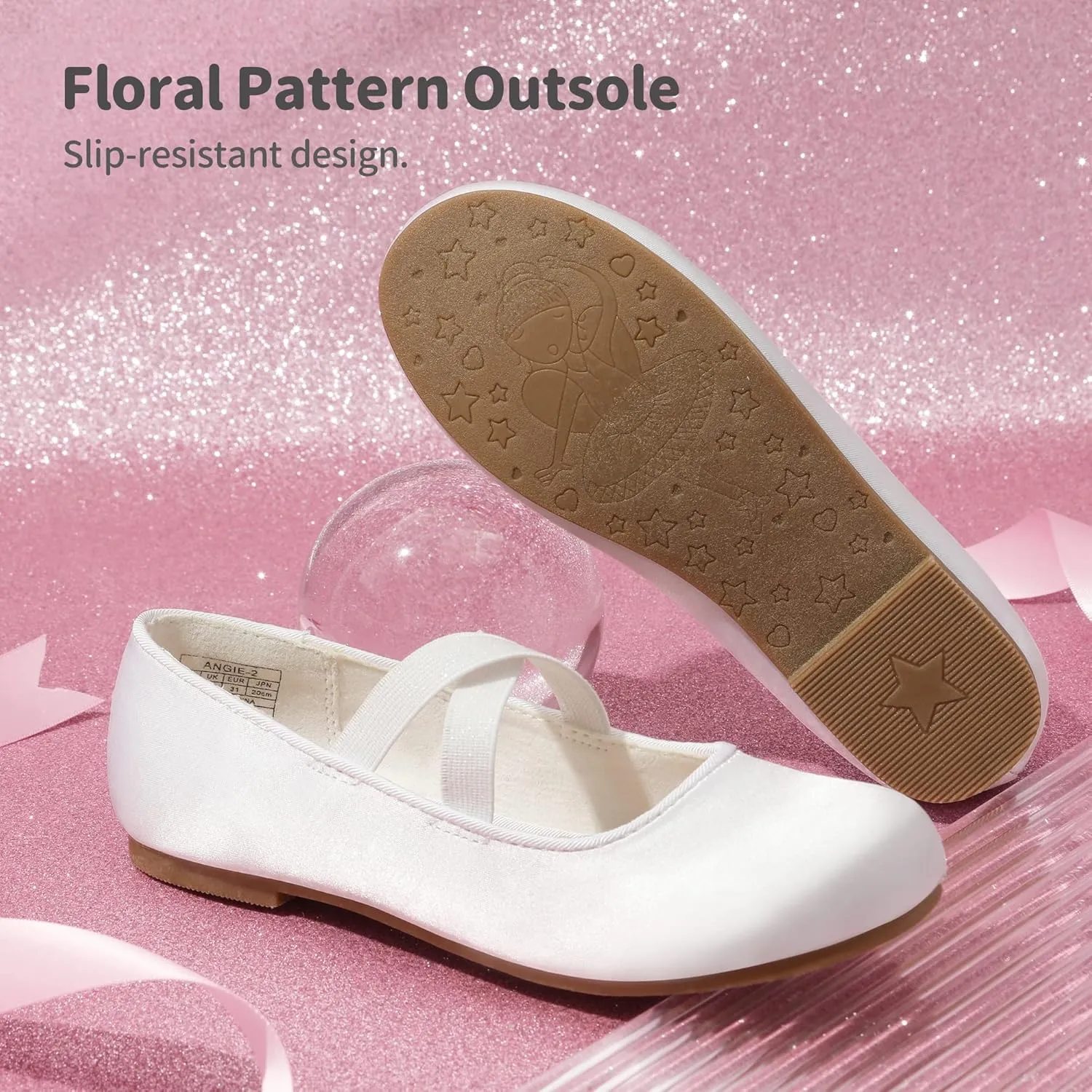 DREAM PAIRS Girls Ballerina Dress Shoes Mary Jane Flats