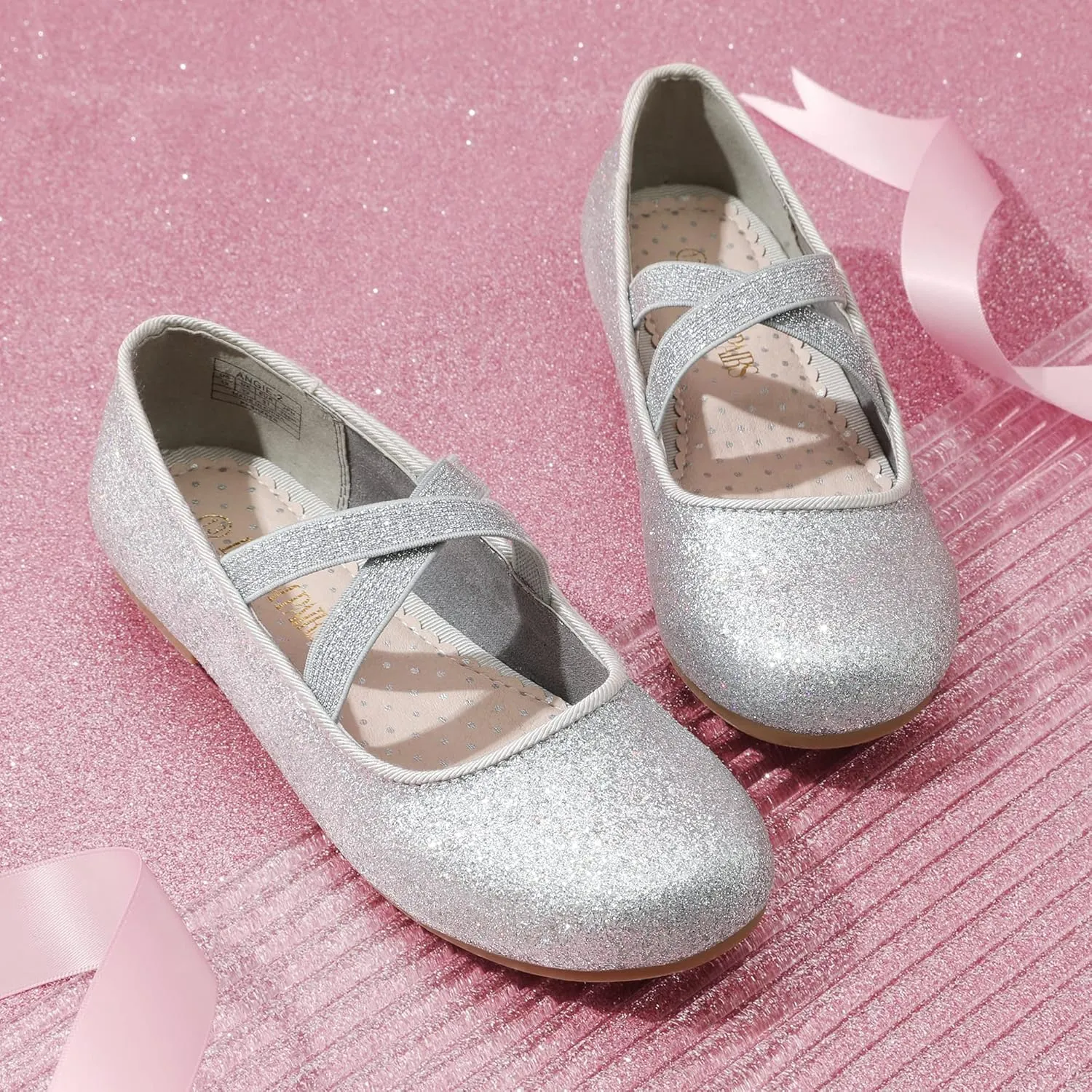DREAM PAIRS Girls Ballerina Dress Shoes Mary Jane Flats