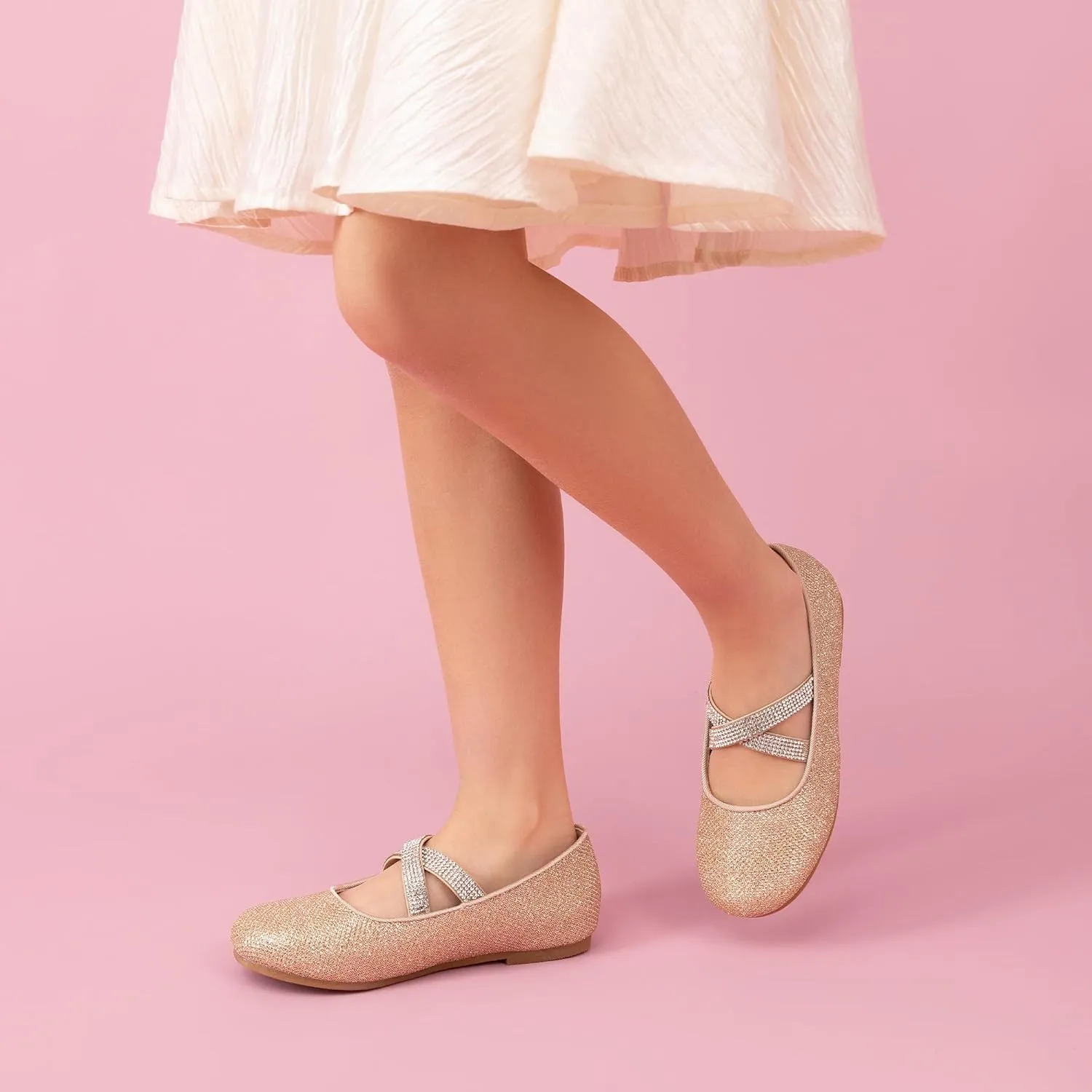 DREAM PAIRS Girls Ballerina Dress Shoes Mary Jane Flats