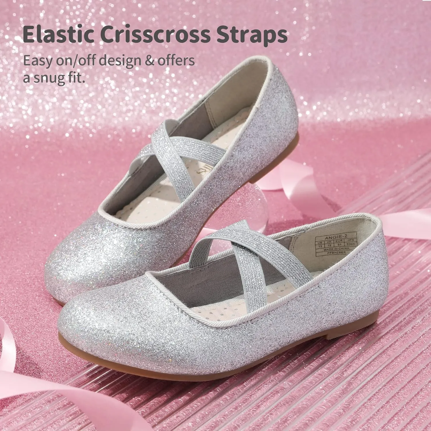 DREAM PAIRS Girls Ballerina Dress Shoes Mary Jane Flats